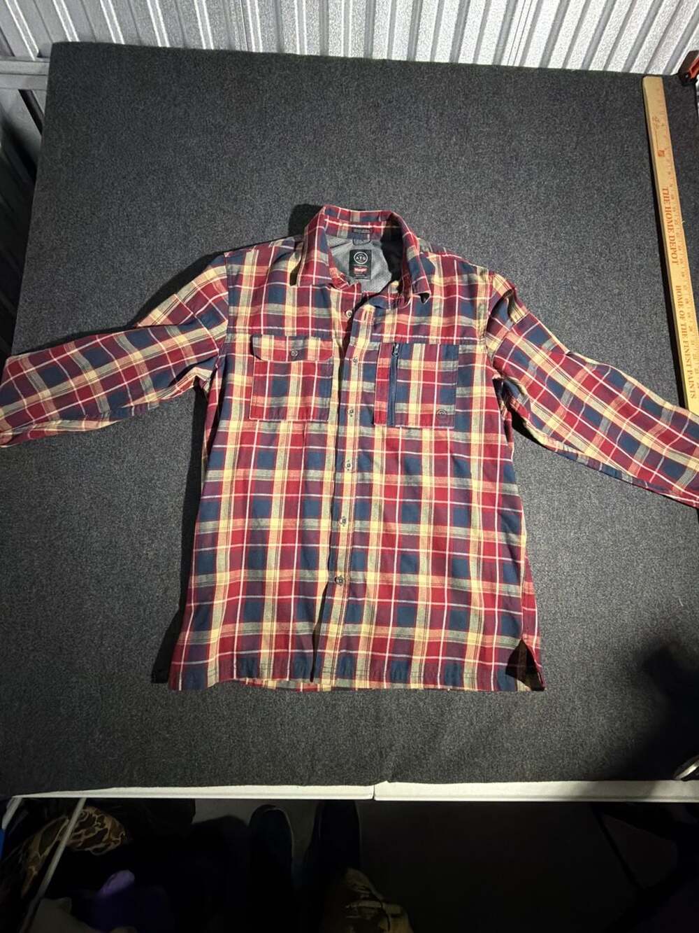 Wrangler ATG All Terrain Gear Men's Long Sleeve Plaid Flannel Button Down Shirt